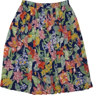 80s Chiffon Pleated Skirt