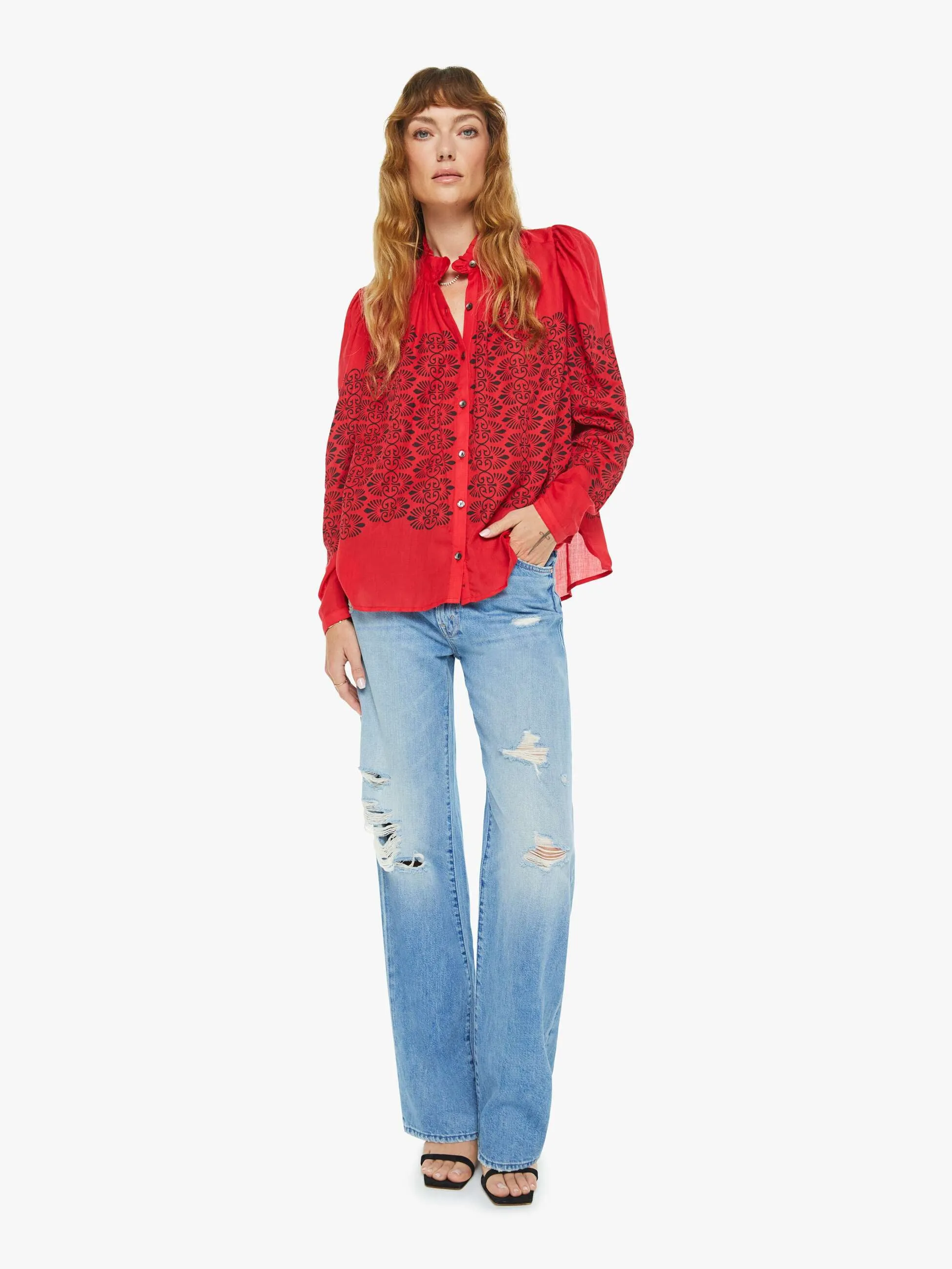Alix Of Bohemia Artemis Shirt - Cherry Trellis