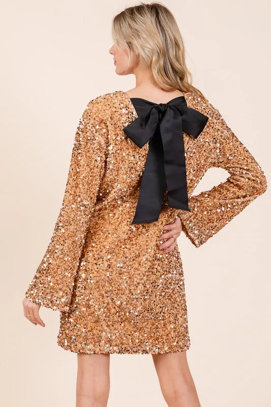 Anastasia Sequin Cocktail Mini Dress