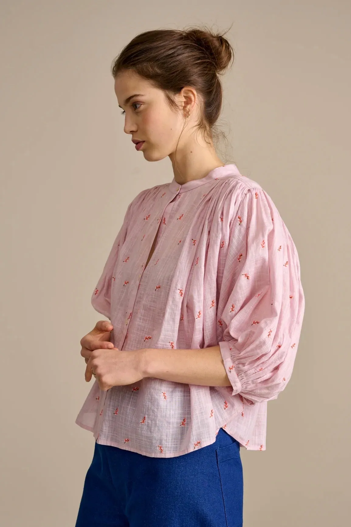 Bellerose- Ink Blouse: Baby Pink