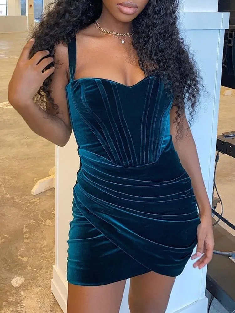 Black Velvet Mini Dress