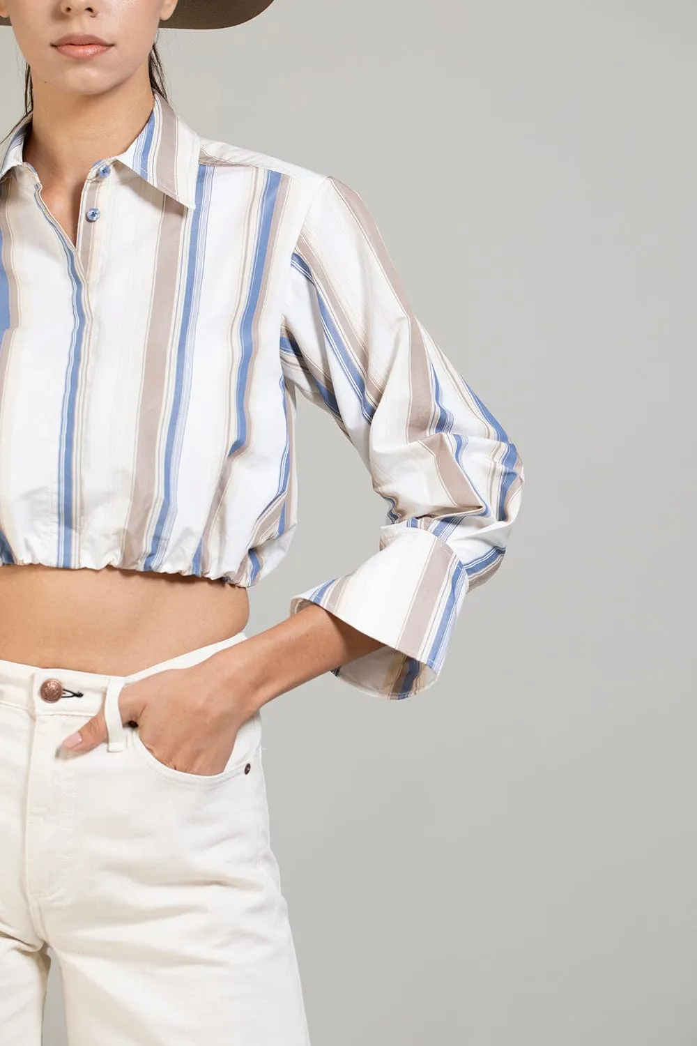 Blythe Cropped Button Up Shirt