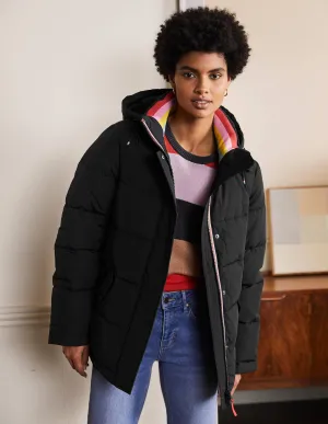 Brecon Puffer Coat-Black