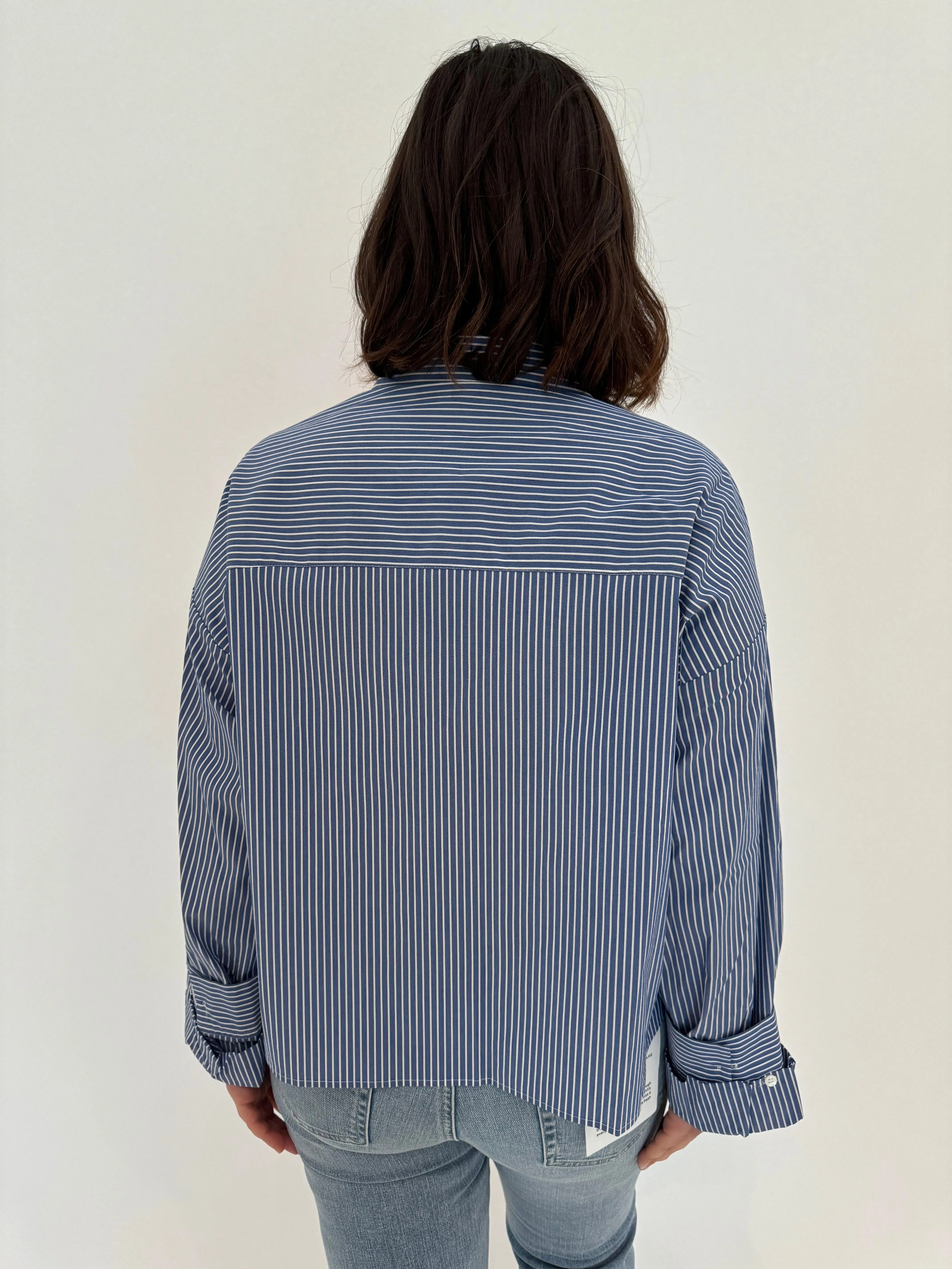 Button Down Stripe Blouse