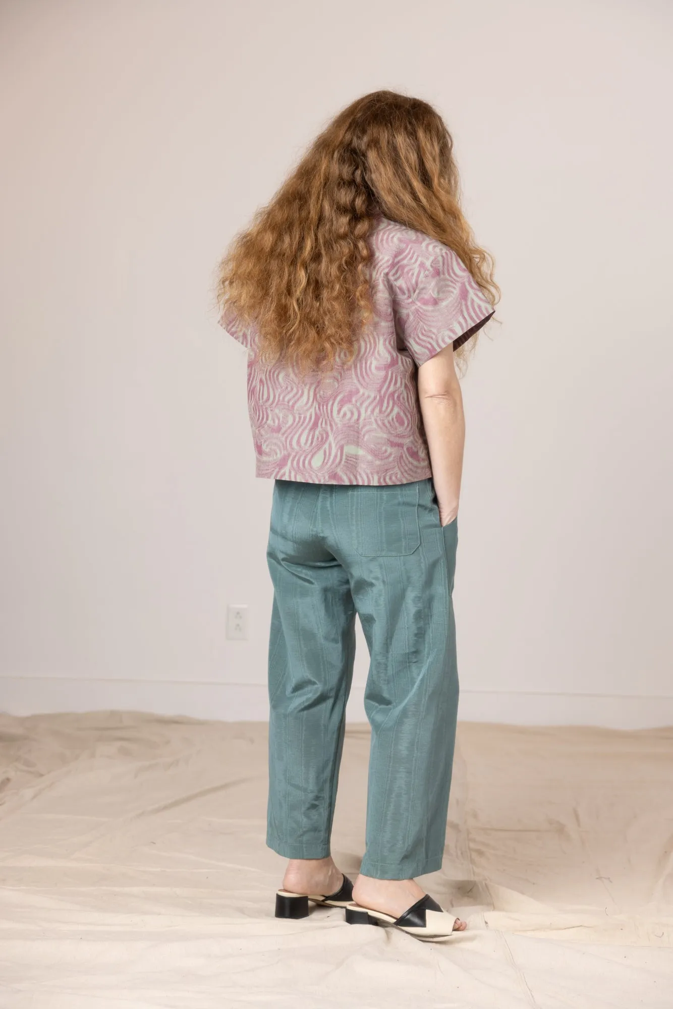 Corso Buttondown - Green/Burgundy Swirl