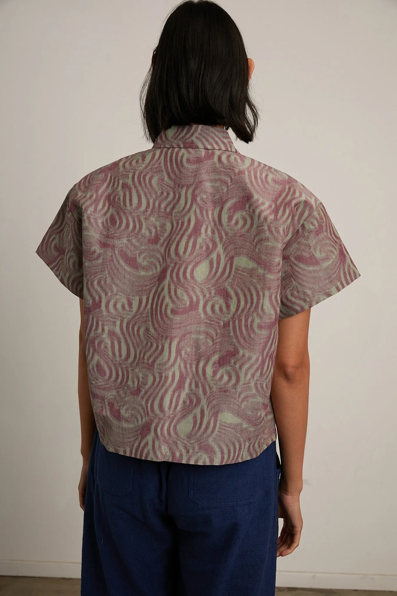 Corso Buttondown - Green/Burgundy Swirl
