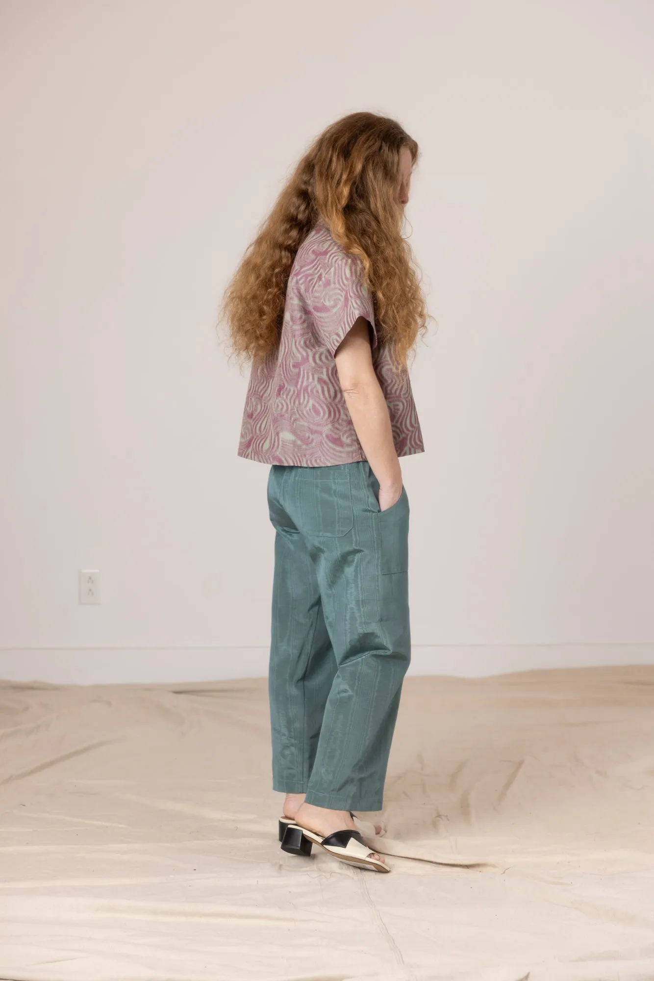Corso Buttondown - Green/Burgundy Swirl