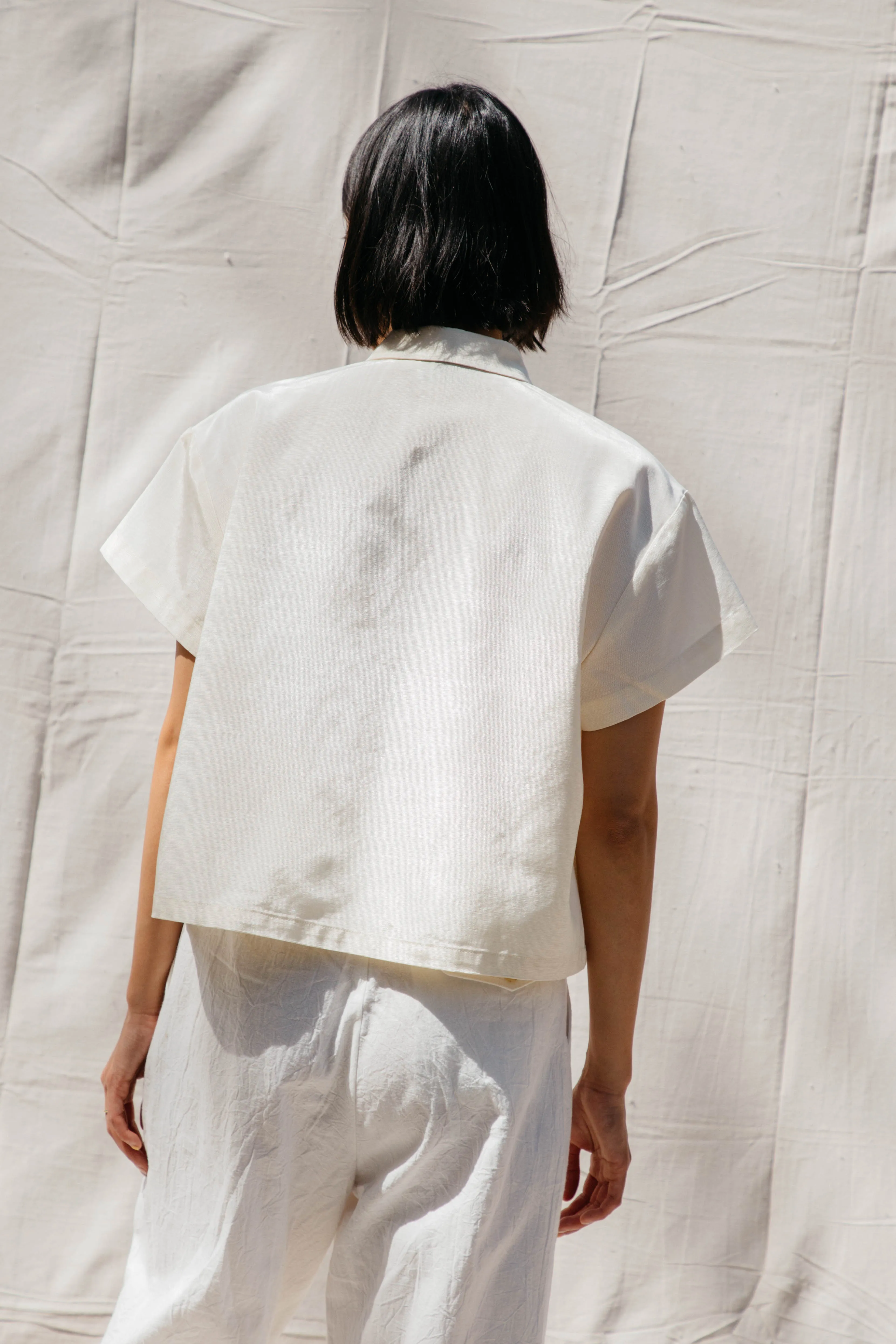 Corso Buttondown - Ivory Moire