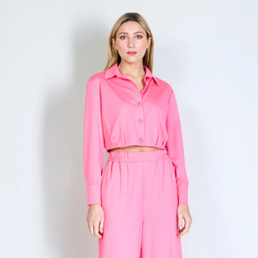 Cropped top longsleeve blouse wholesale