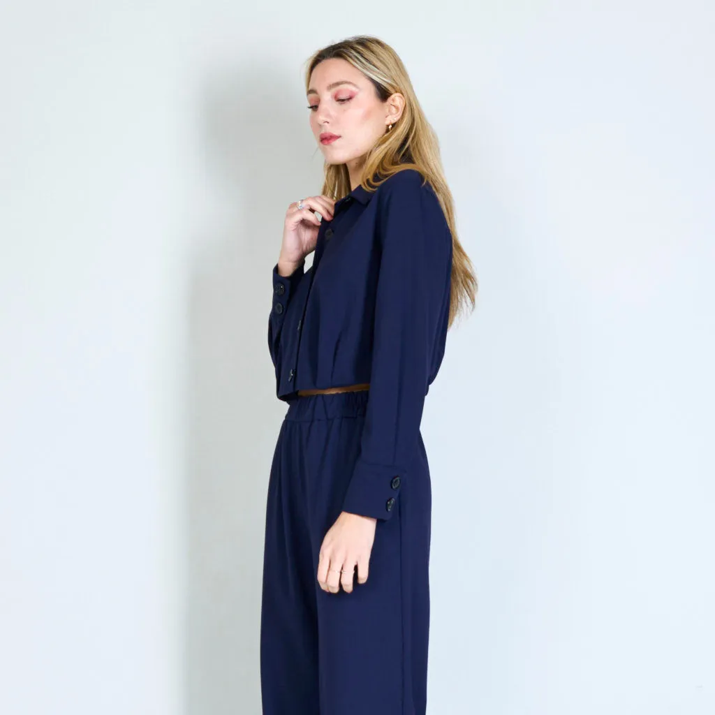 Cropped top longsleeve blouse wholesale