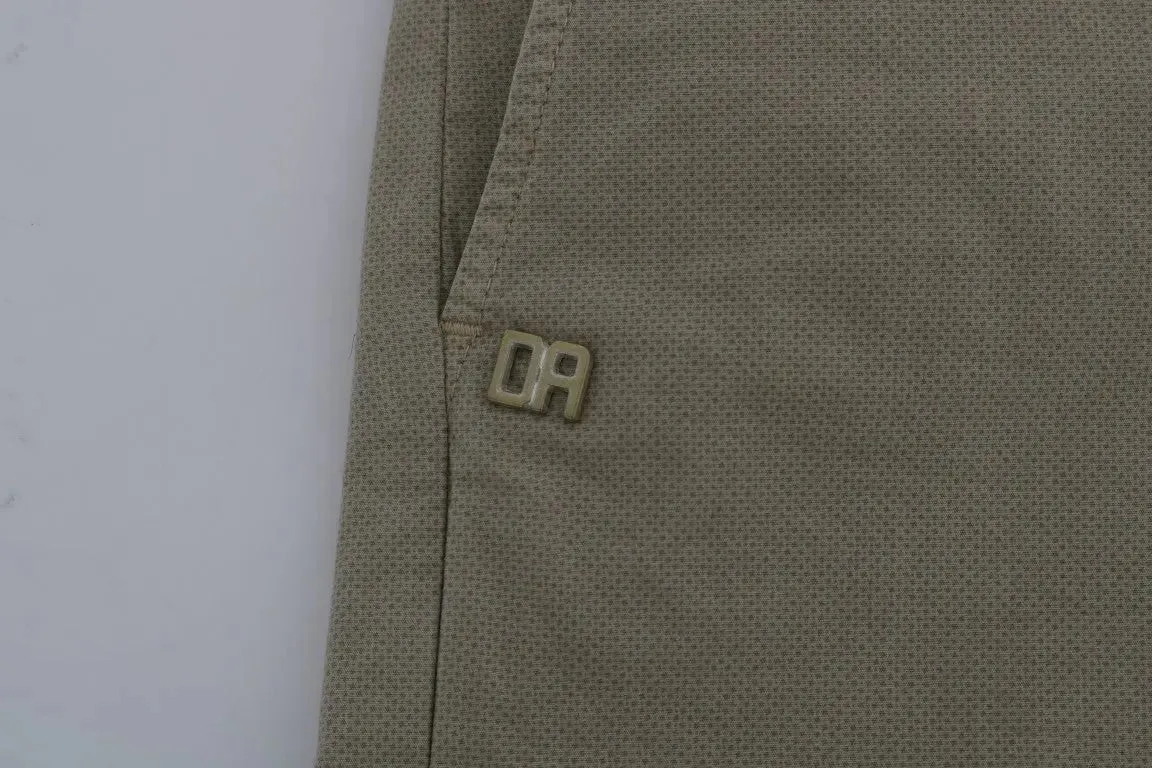 Daniele Alessandrini Beige Slim Fit Chinos for Sophisticated Style