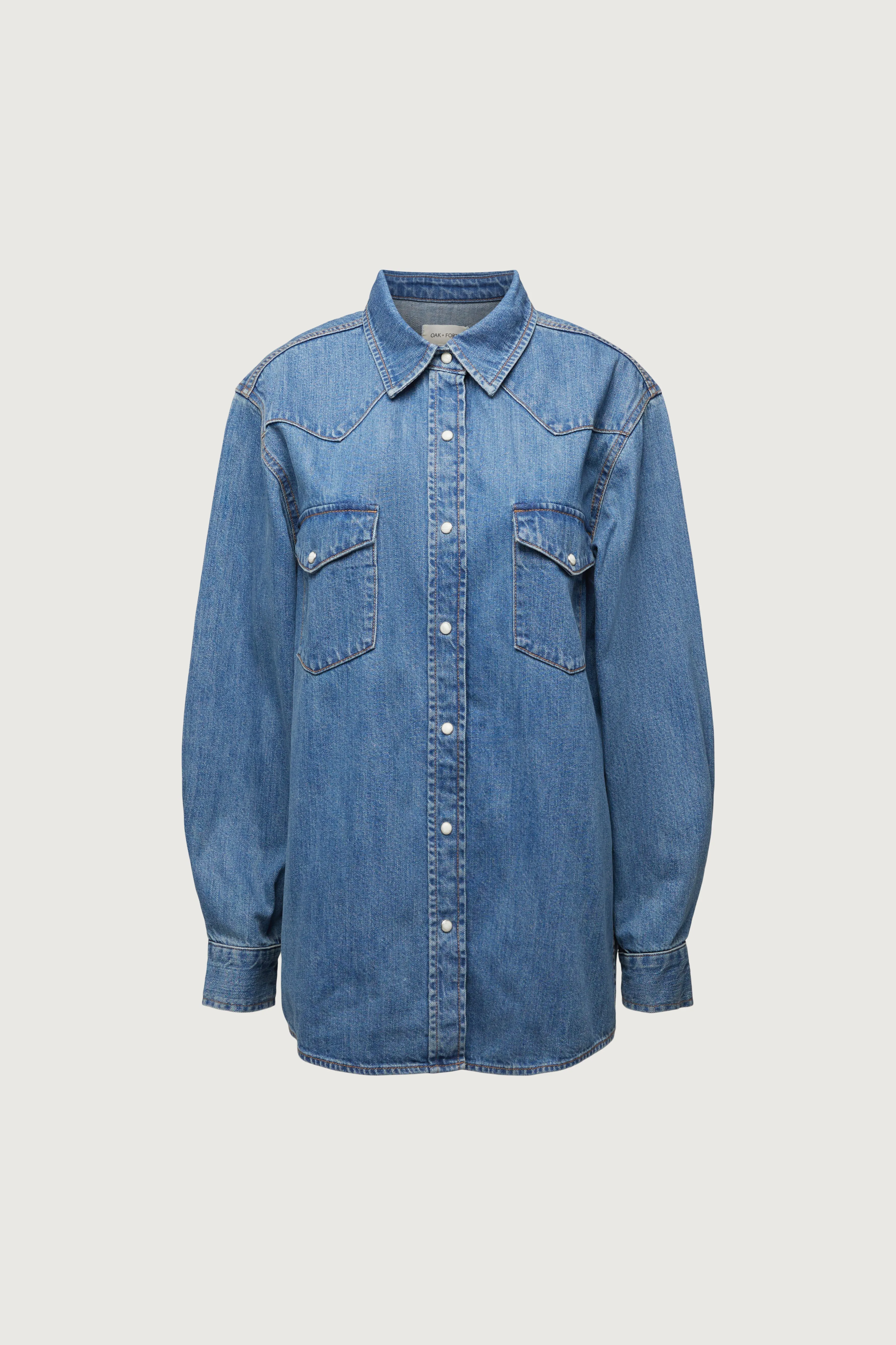 DENIM BUTTON-UP SHIRT