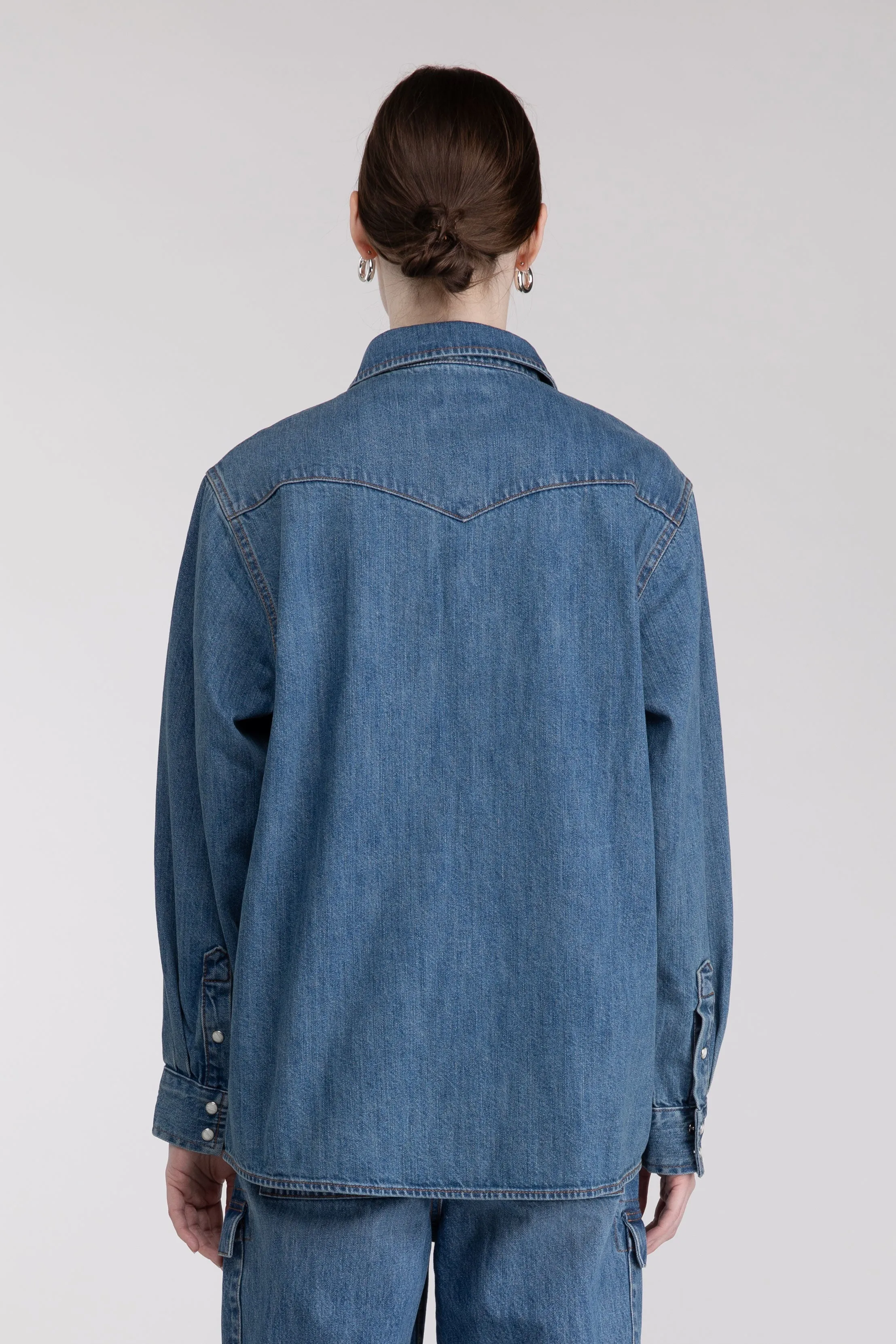 DENIM BUTTON-UP SHIRT