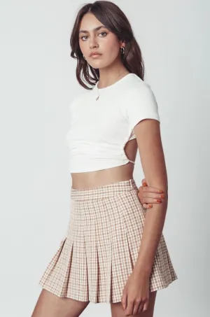 First Day Plaid Mini Skirt