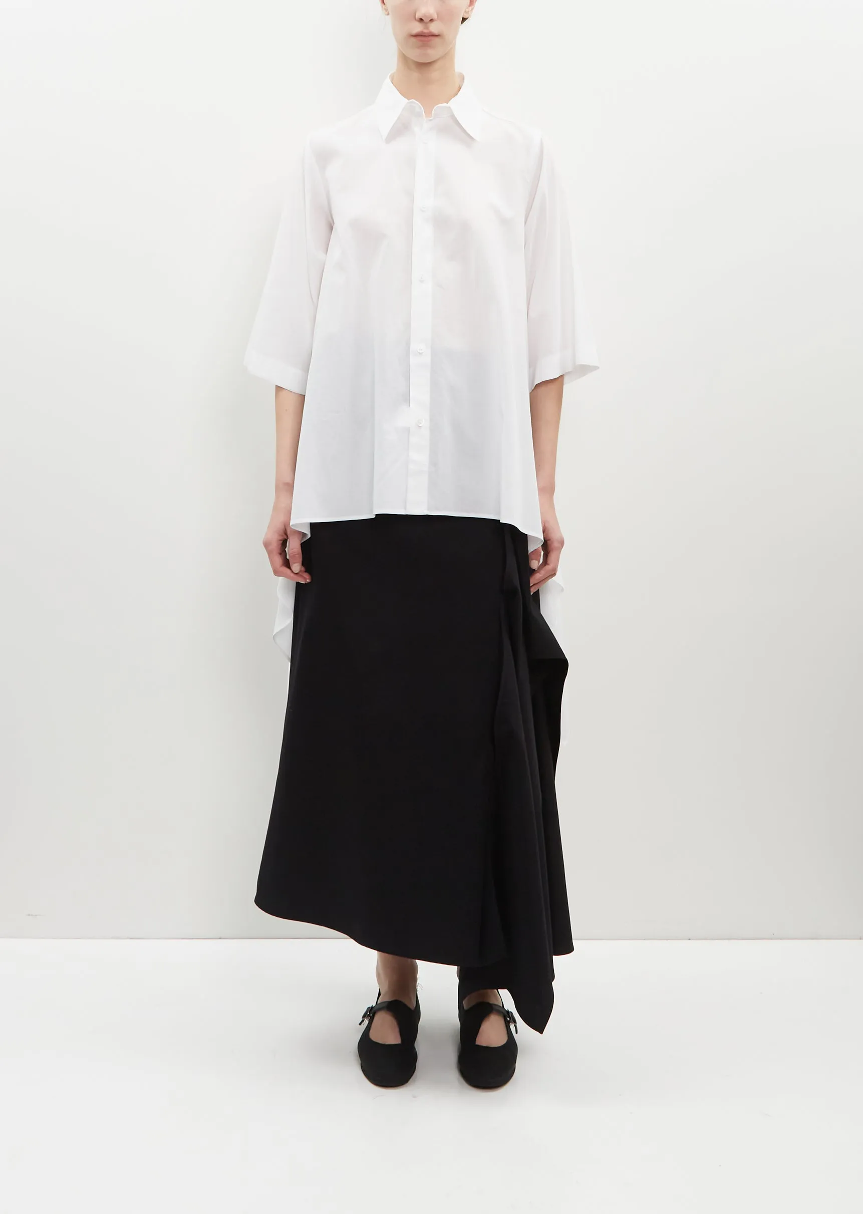Flounce Short Sleeve Blouse