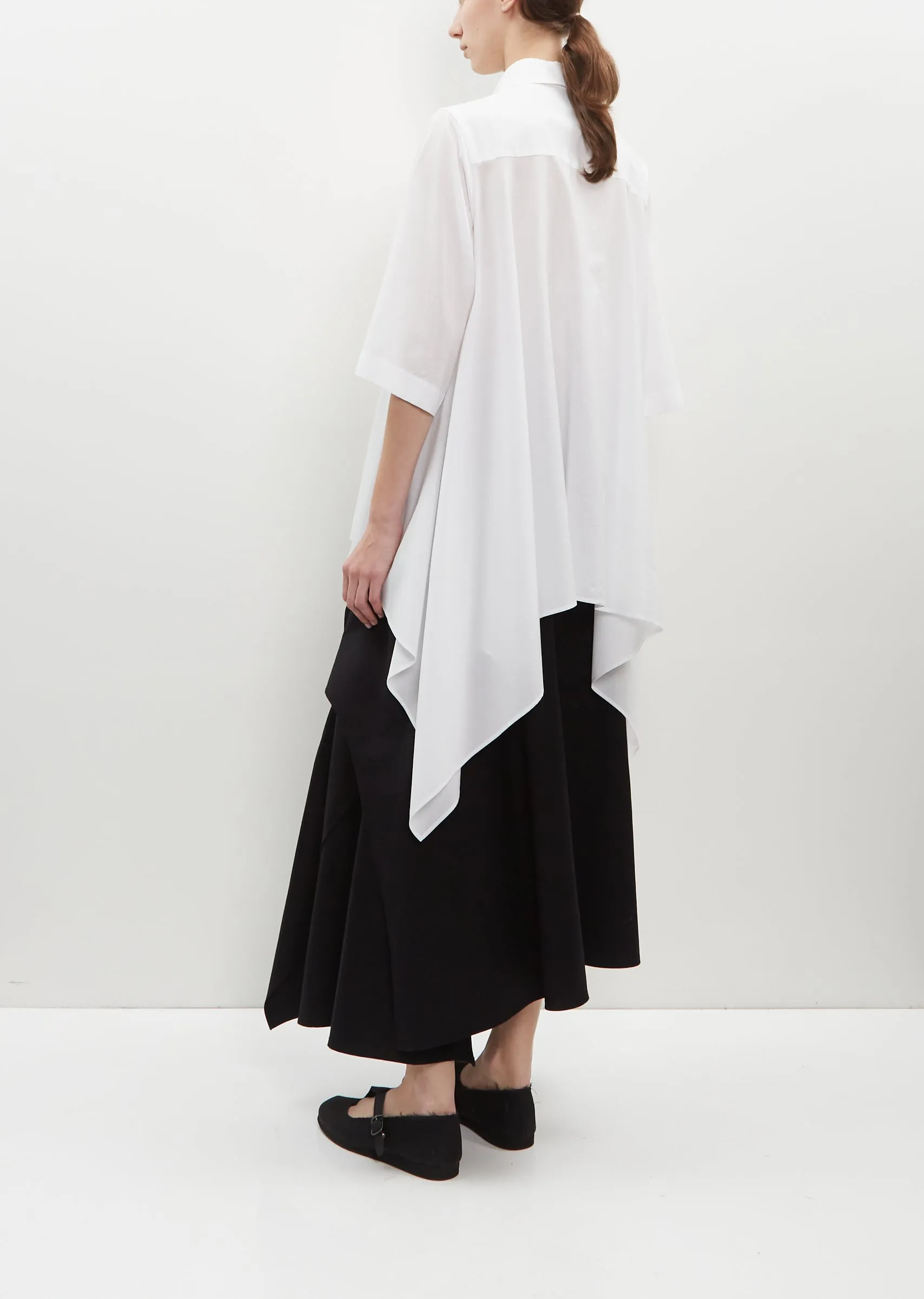 Flounce Short Sleeve Blouse