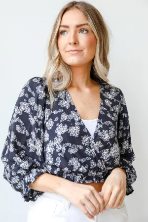 Freshly Picked Floral Cropped Blouse