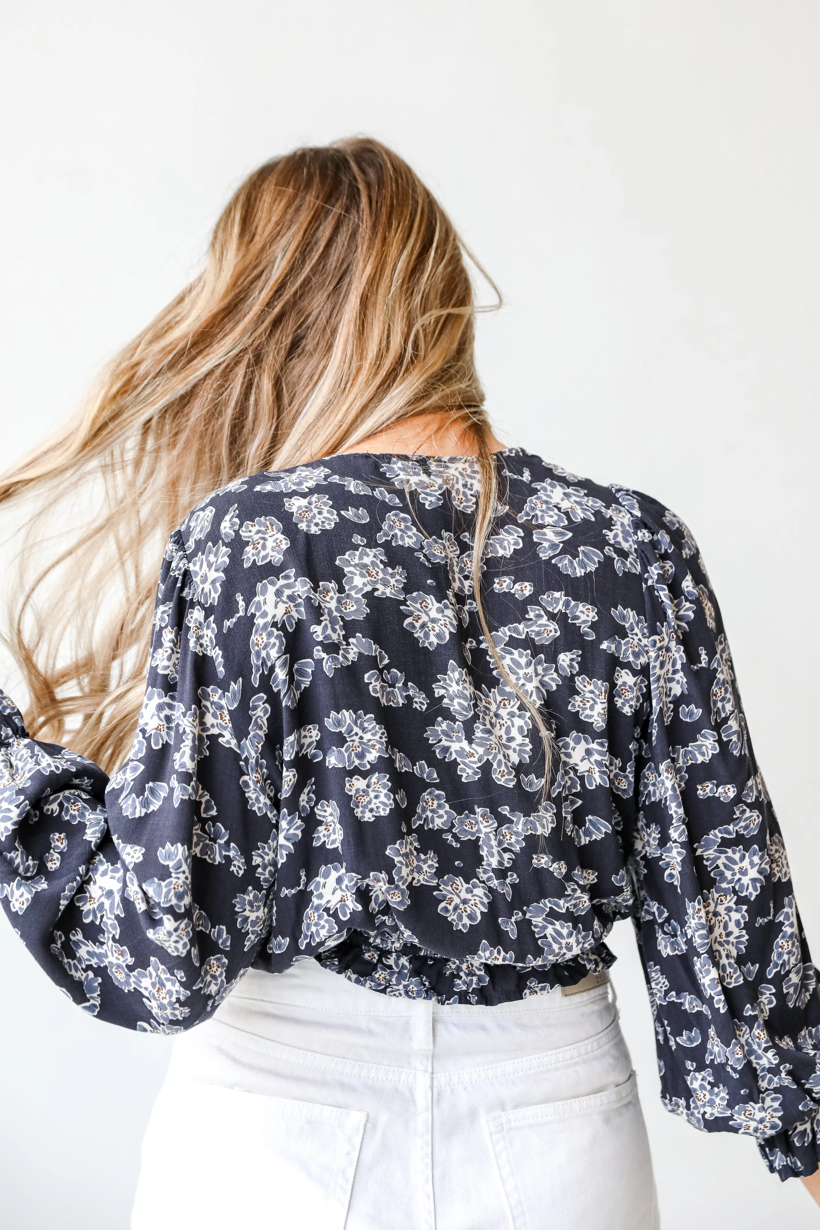 Freshly Picked Floral Cropped Blouse