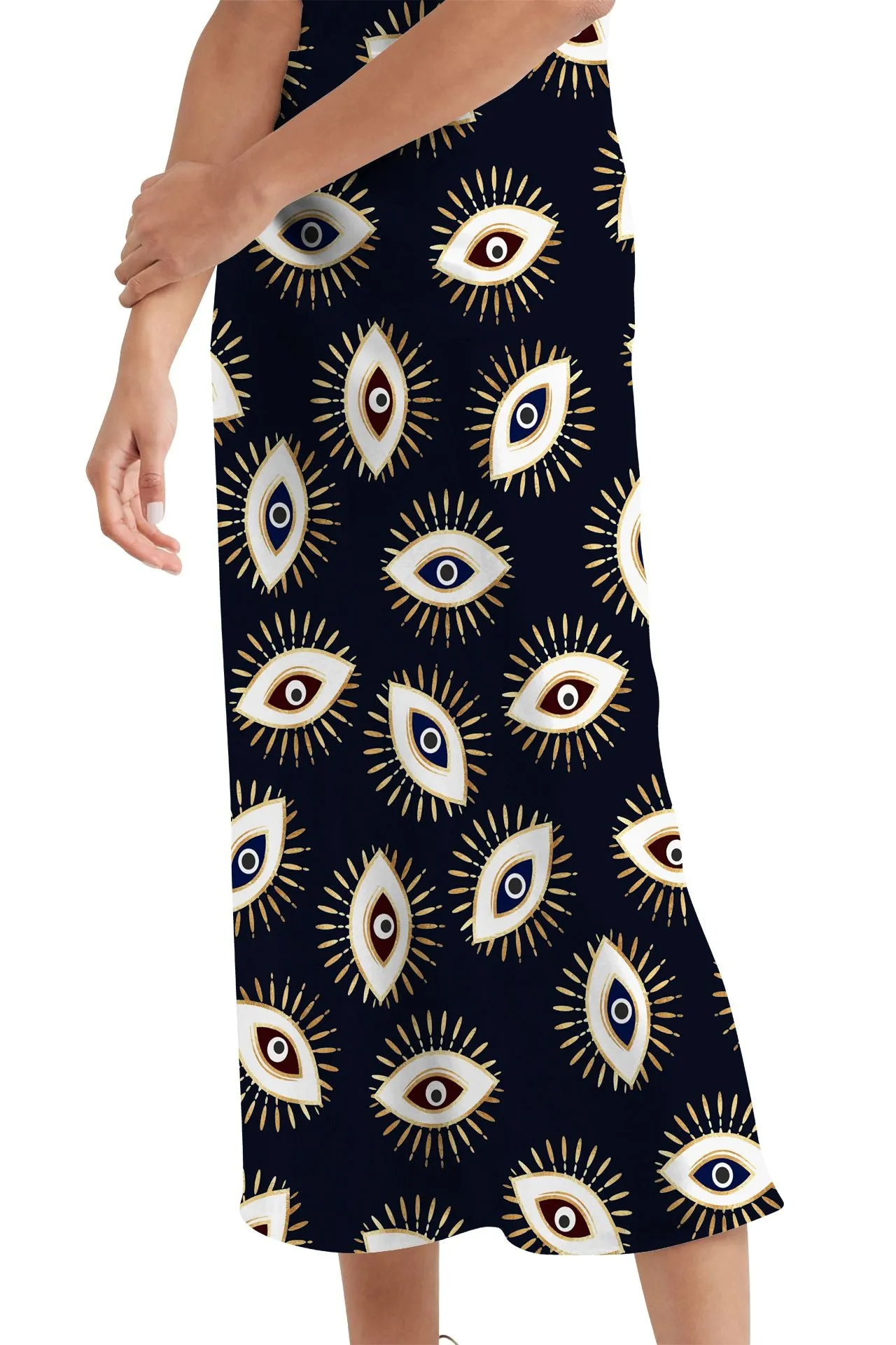Knee Length Black Skirt
