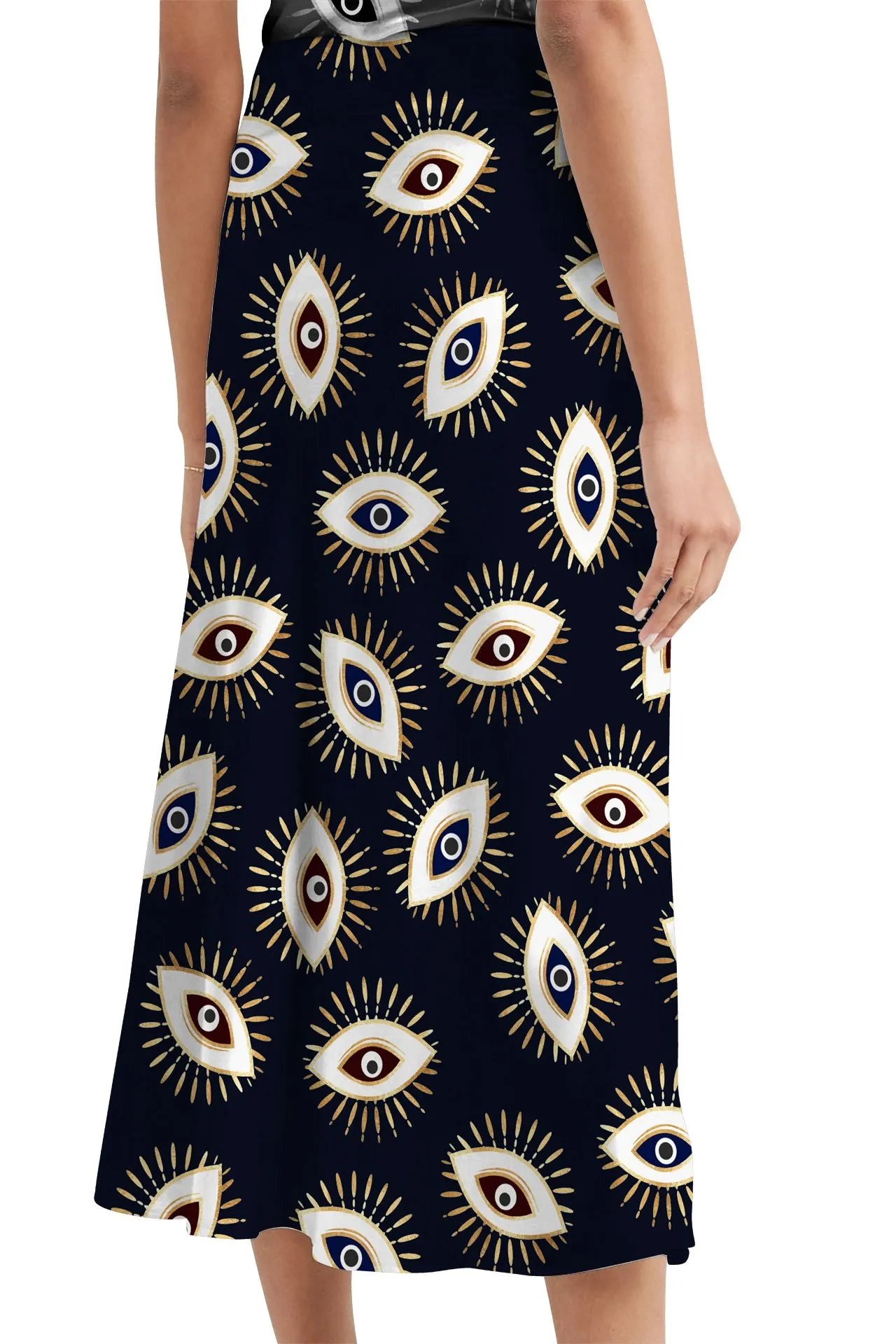 Knee Length Black Skirt