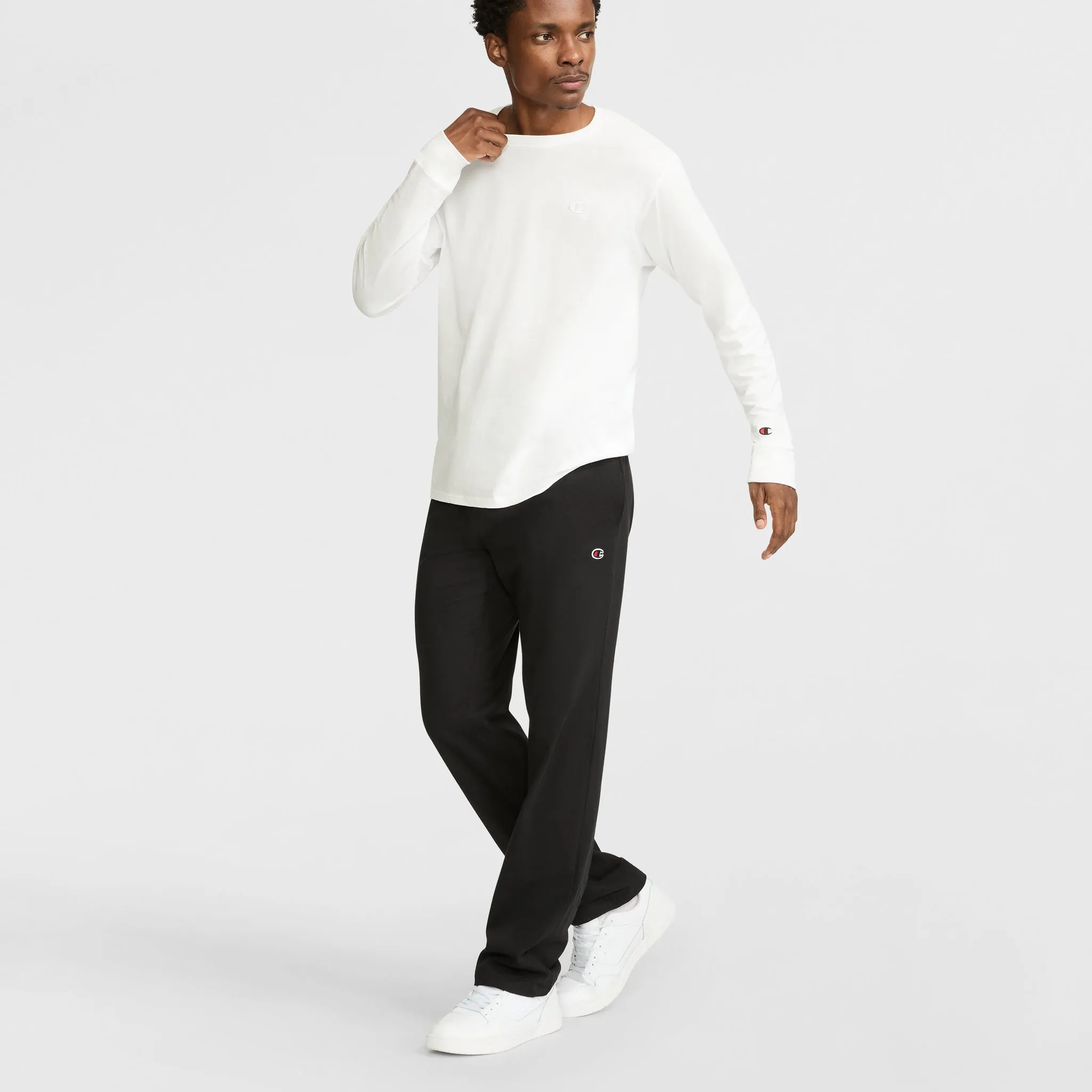 Lightweight Lounge Pants, Open Hem, C Logo