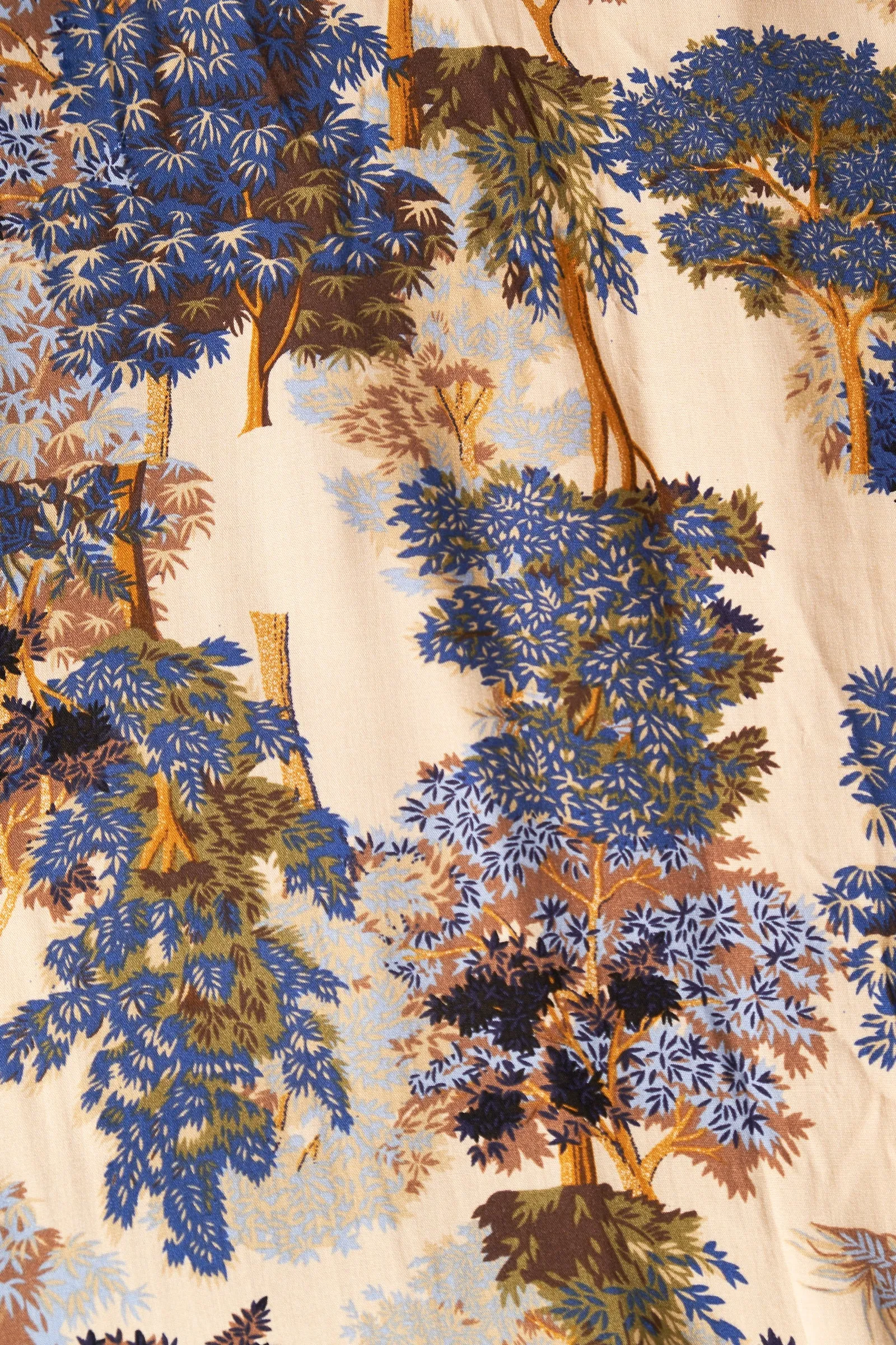 Lizea Forest Scape Print Midi Skirt - Navy
