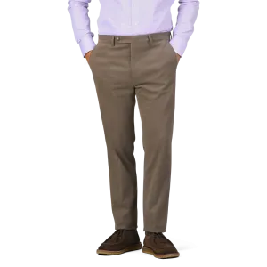 Muted Olive Cotton Moleskin Trousers