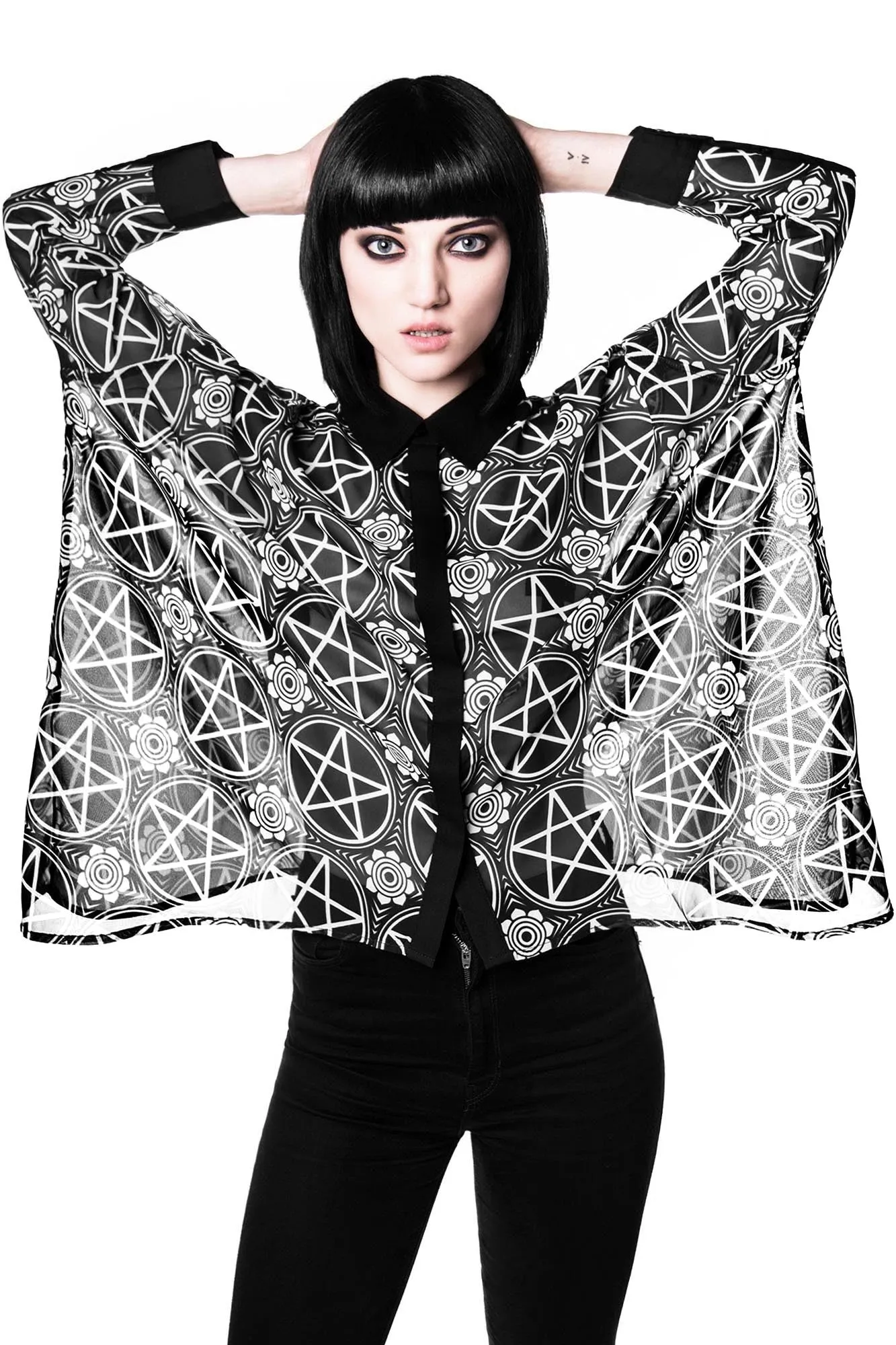 Pentagram Chiffon Shirt [B] - Resurrect