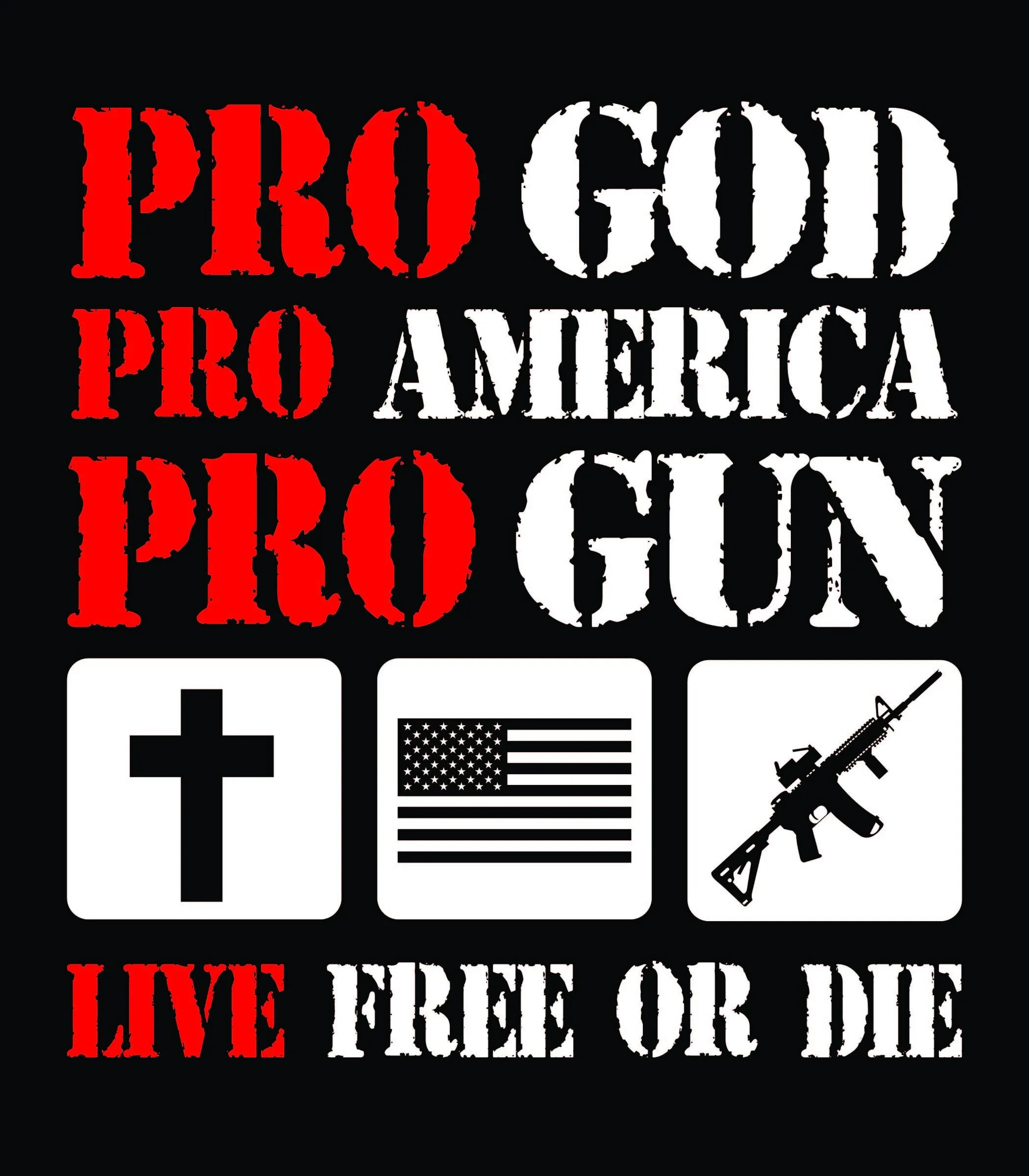 Pro God Pro America Pro Gun Hoodie | Live free or Die | Pro God | Pro America | Pro Gun |  Patriotic | Unisex Hoodie