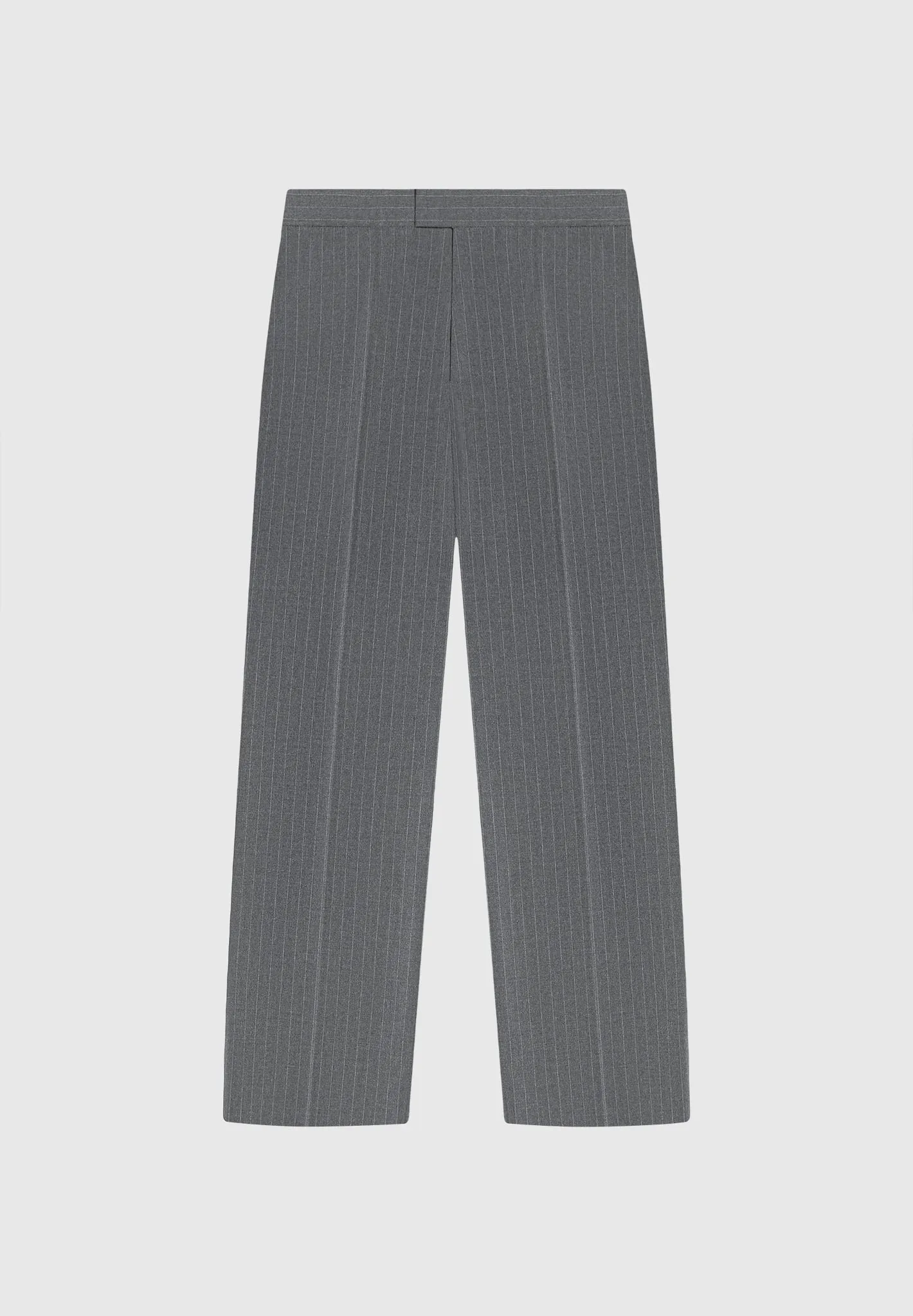 Relaxed Fit Pinstripe Tailored Trousers - Grey