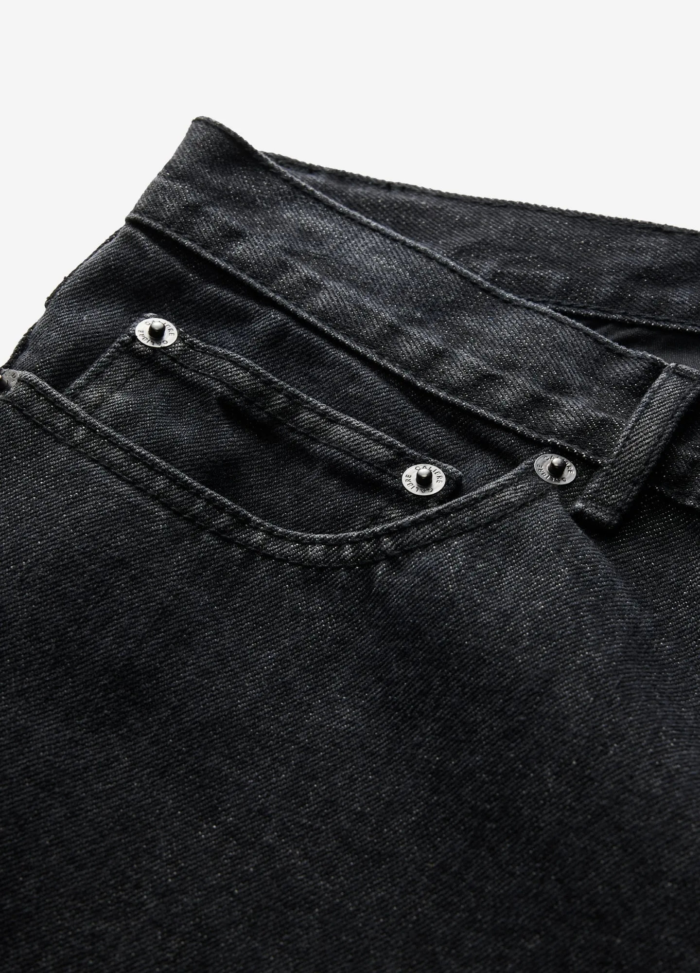 Straight Leg Denim Jeans Black