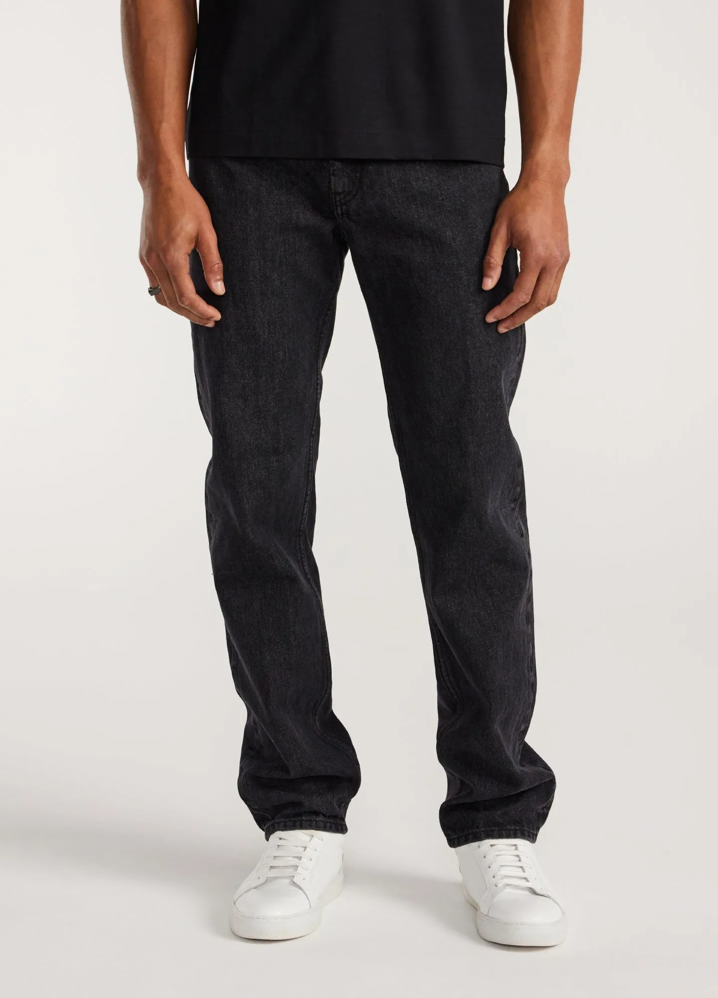 Straight Leg Denim Jeans Black