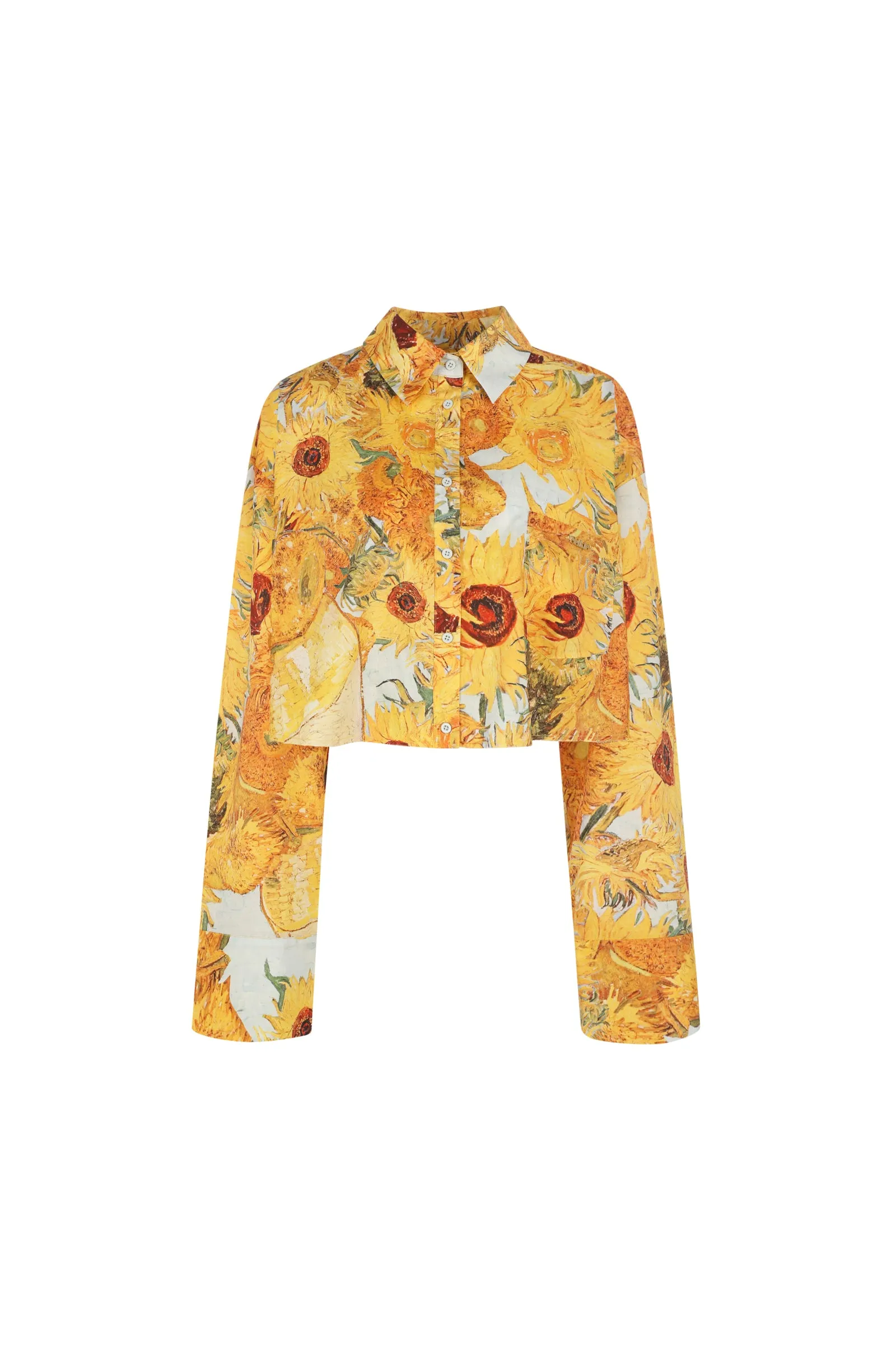 Sunflowers Cropped Blouse