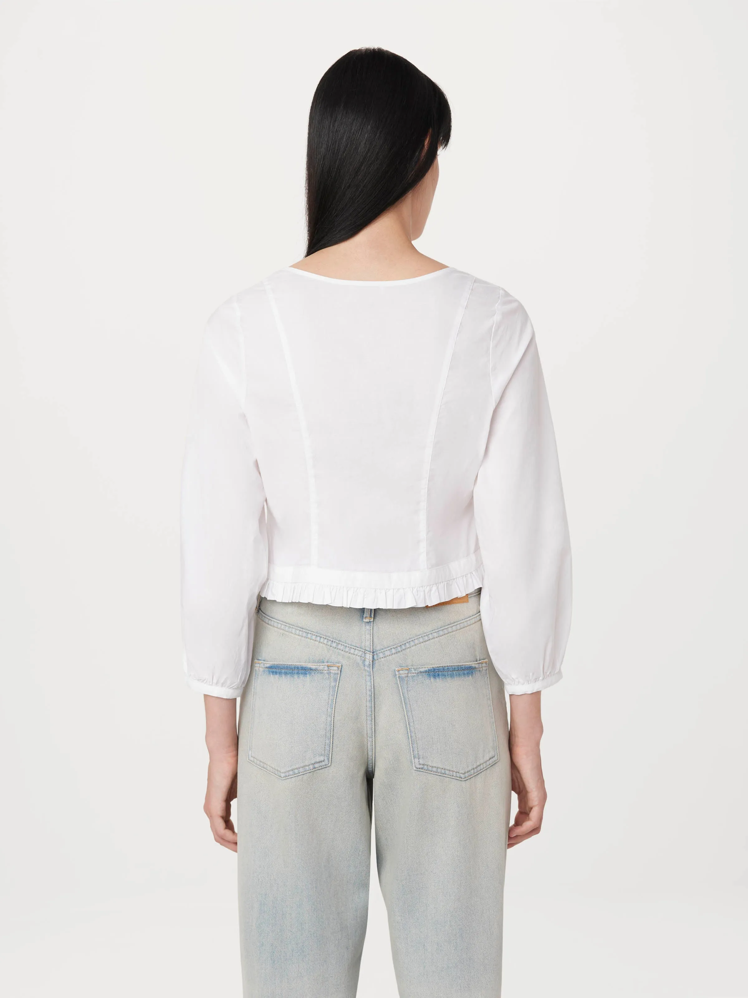 The Poplin Blouse in White