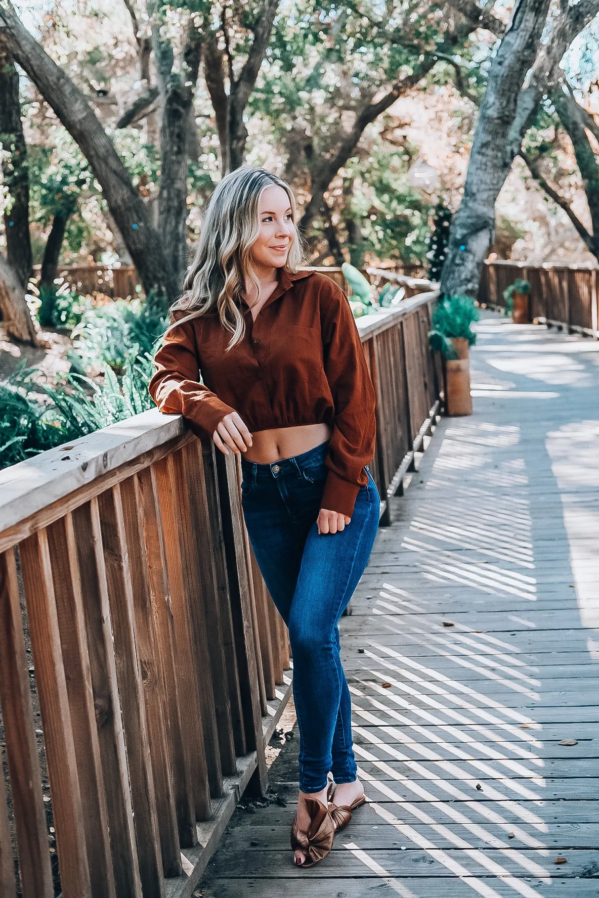 Toast Cropped Button Up