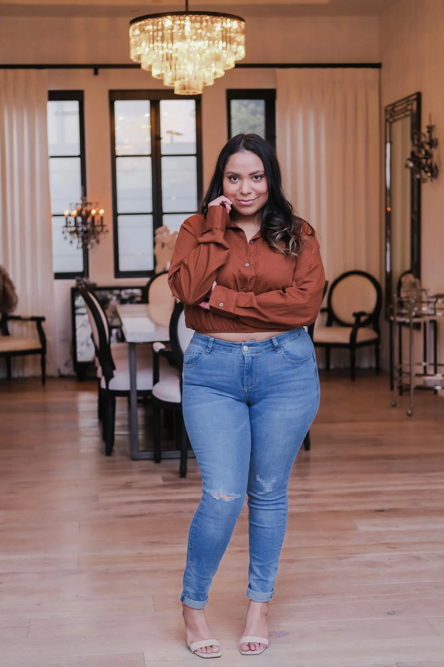 Toast Cropped Button Up