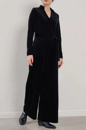 VELVET JUMPSUIT - LONG