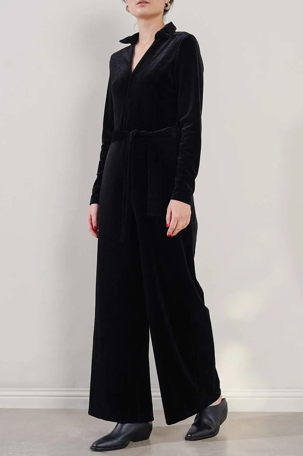VELVET JUMPSUIT - LONG