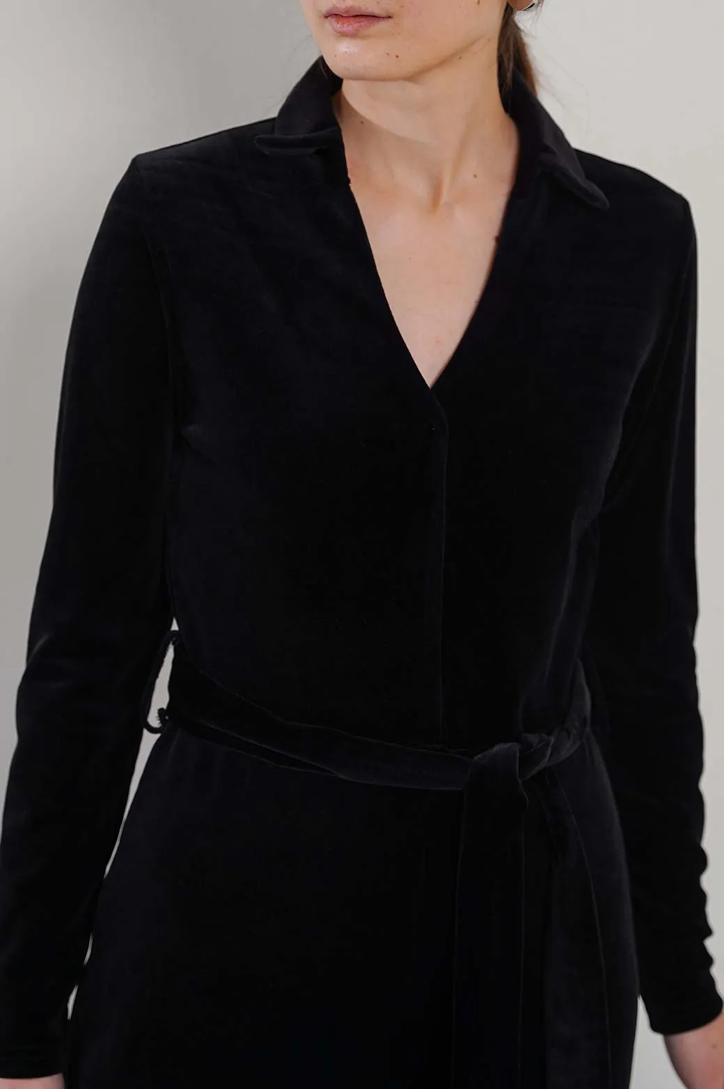 VELVET JUMPSUIT - LONG