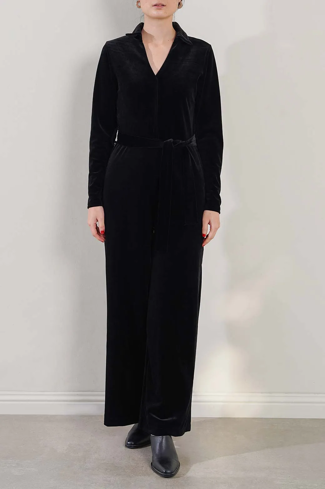 VELVET JUMPSUIT - LONG