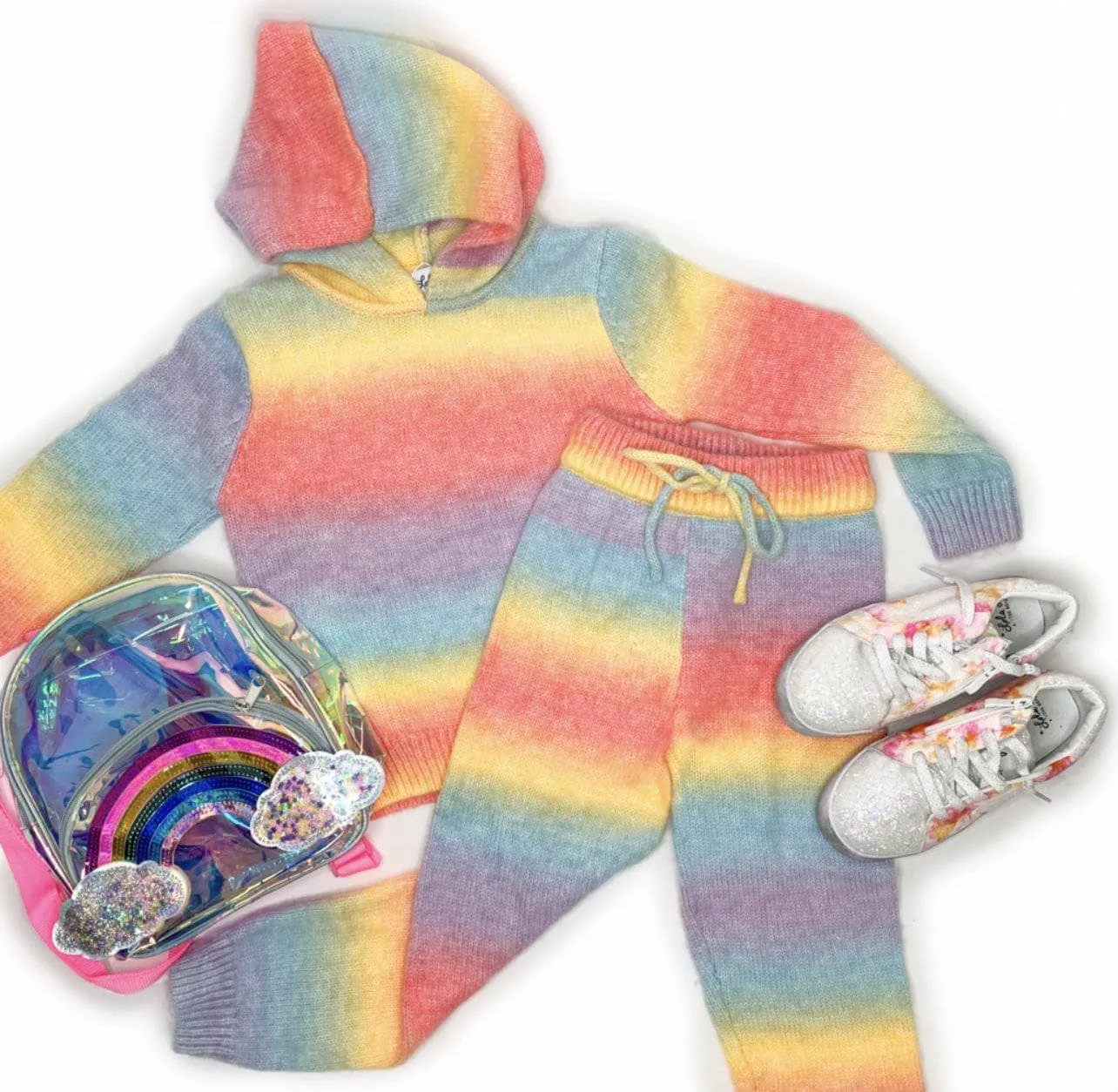 Womens Sunset Knit Hoodie and Pants Set